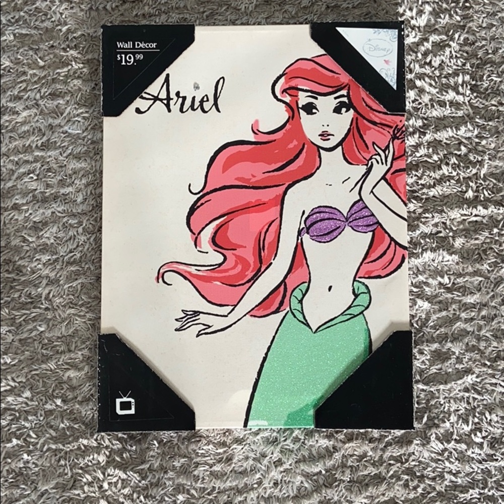 NWT Disney Ariel Canvas Wall Art